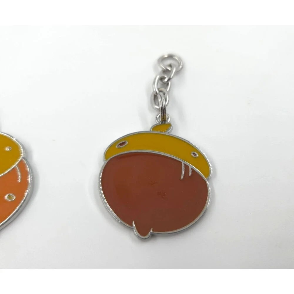 Vtg Disney Parks Chip 'n' Dale Metal Keychain or Watch Acorn Charm
